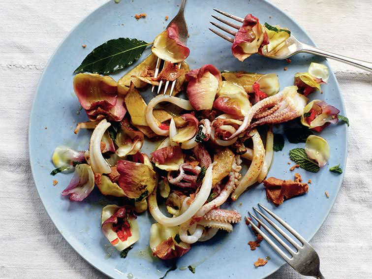 CALAMARI E CARCIOFI SALTATI 