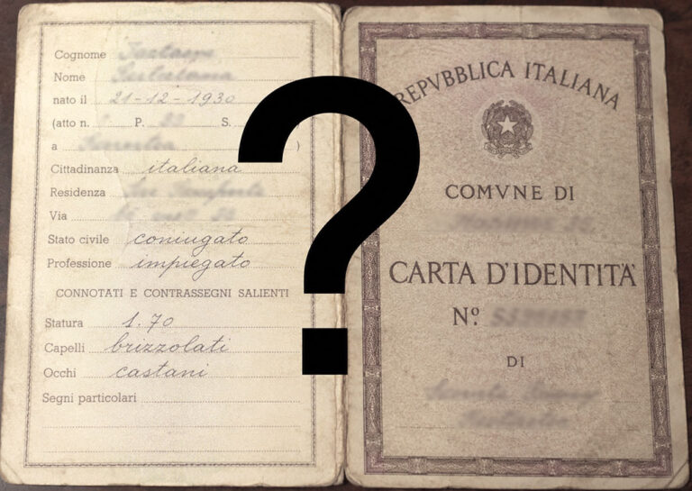 Carta d'identita' cartacea 9