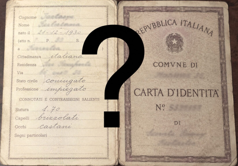 Carta d'identita' cartacea 9