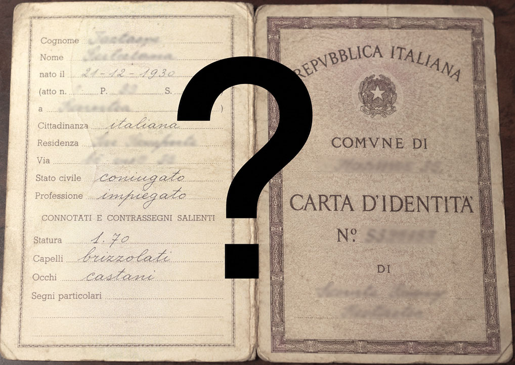Carta d'identita' cartacea 9